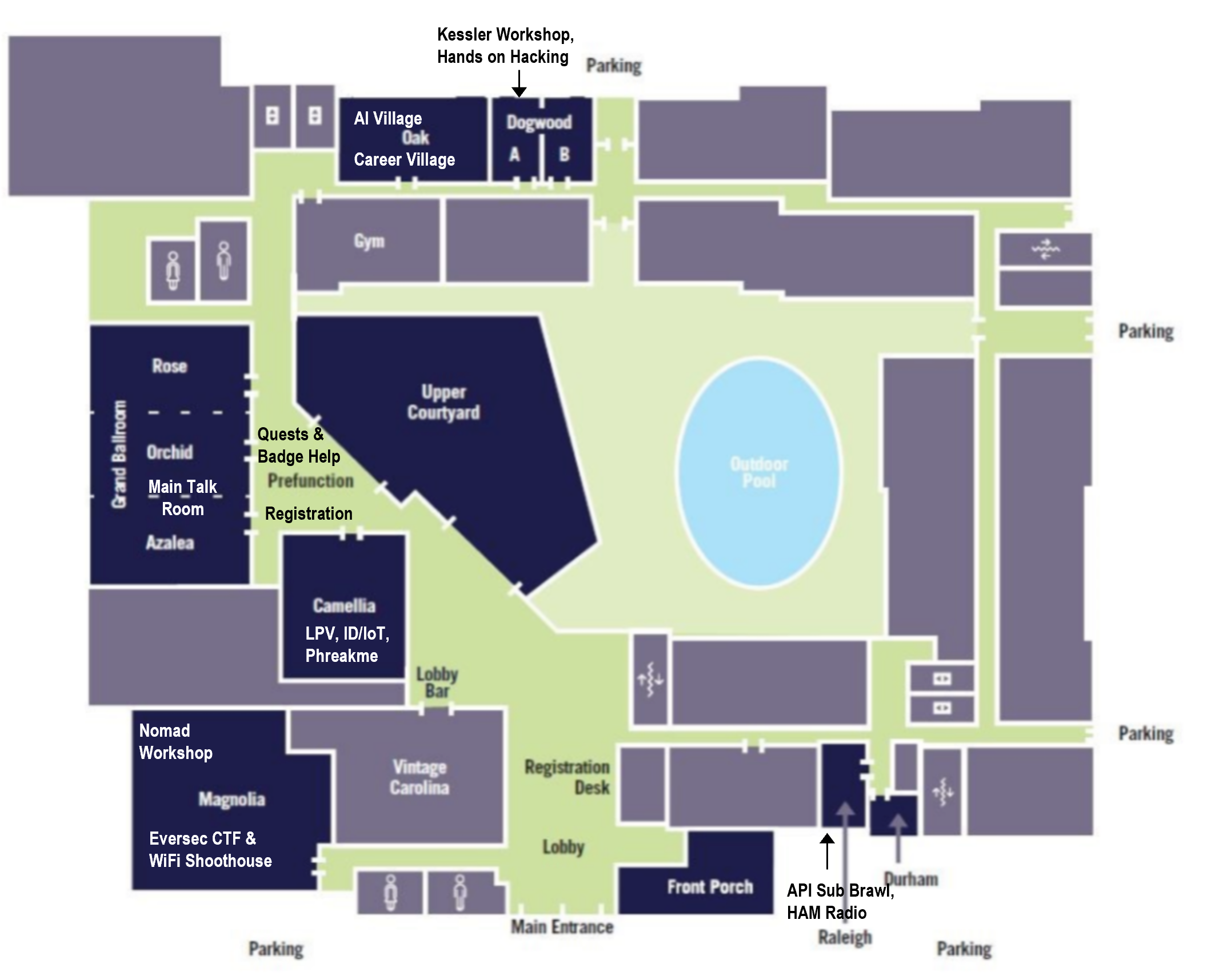 cackalackycon Venue Map